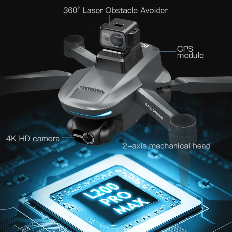 L200 PRO MAX Drone 4K 2-Axis P - Drone Cinematic avis et prix