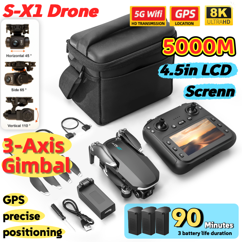 S-X1 MAX GPS Drone with 3-Axis - Drone Photogrammetry avis et prix