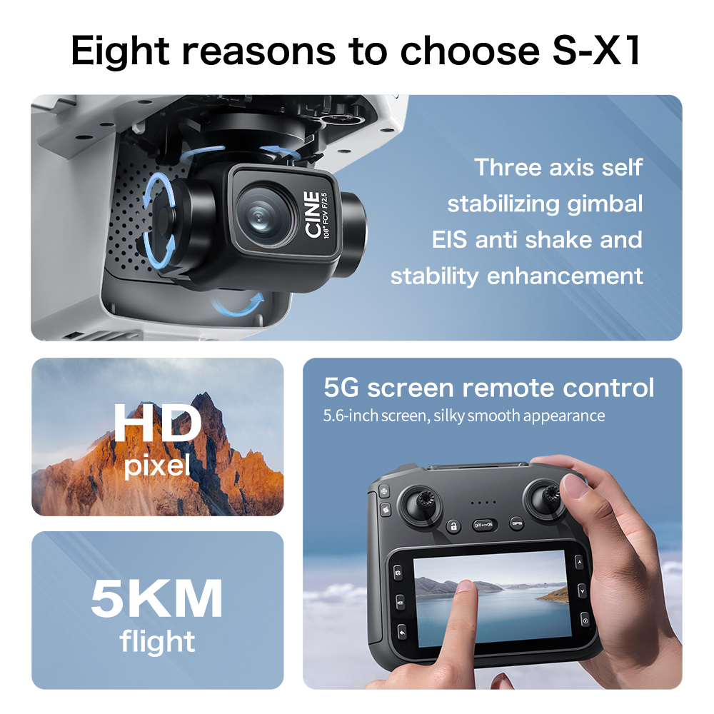 S-X1 MAX GPS Drone with 3-Axis - Drone Photogrammetry avis et prix