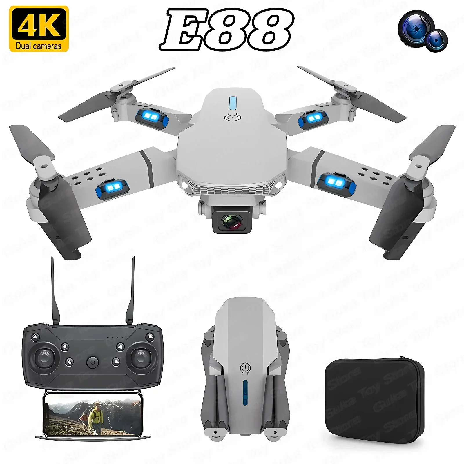 E88 Pro WIFI FPV Drone Wide An - Drone Cinematic avis et prix