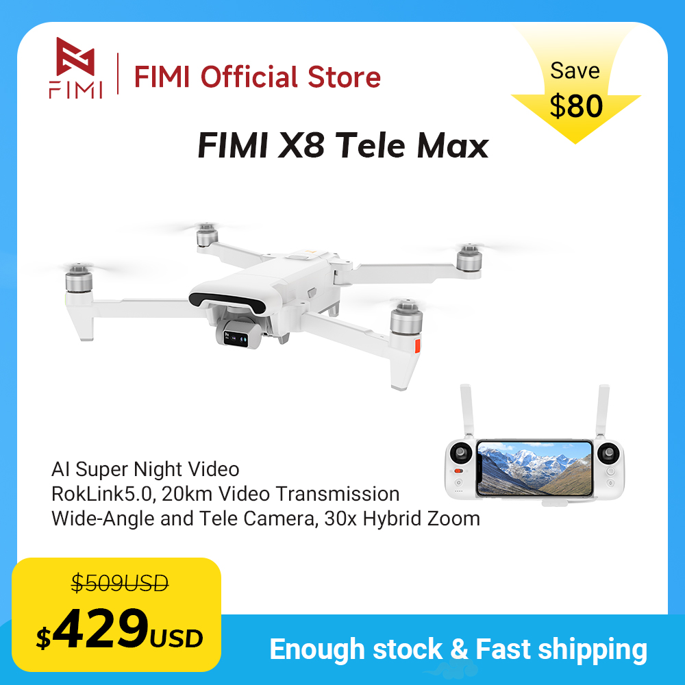 FIMI X8 Tele Max drone 1/2-inc - Drone Thermal Imaging avis et prix