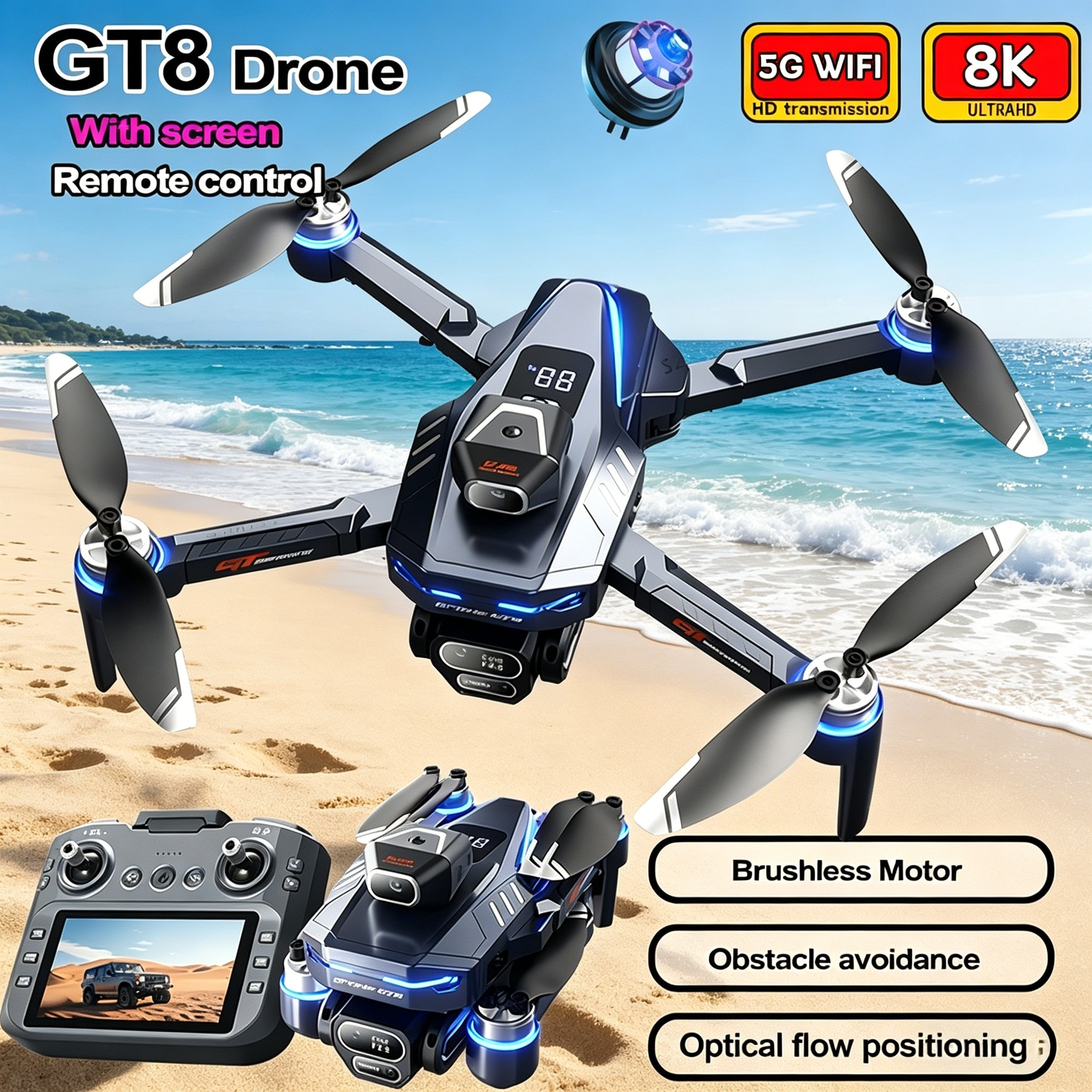 New Drone GT8 8K Professional  - Drone Surveying avis et prix